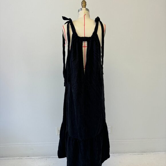 & Other Stories Tiered Hem Maxi Dress with Gathered Tie Neck and Keyhole Back - Picture 6 of 11
